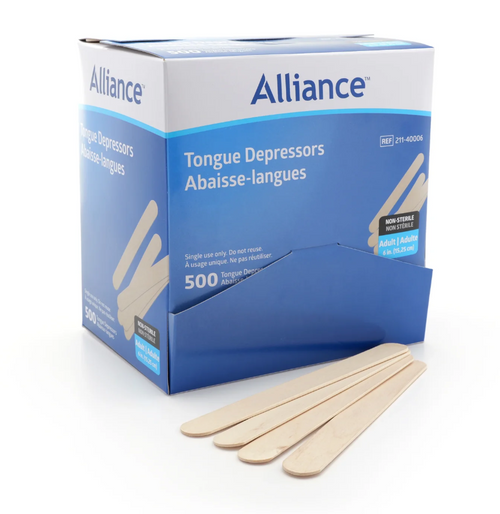 TONGUE DEPRESSOR ADULT SR 6" Non-Sterile