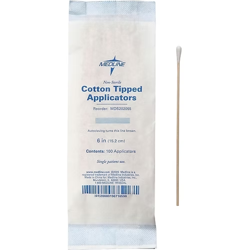 Applicator COTTON TIP 6" WOOD SHAFT Non-Sterile