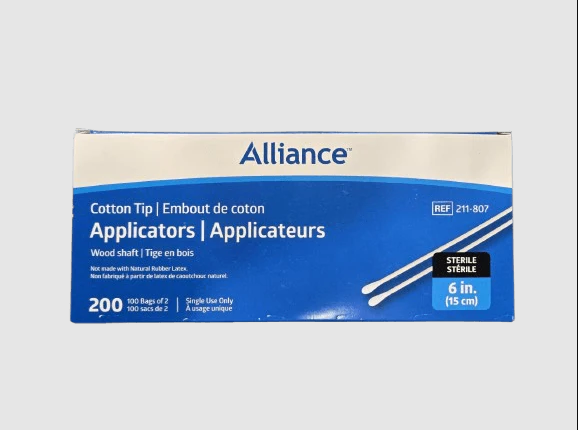 Applicator Cotton TIP 6" WOOD SHAFT Sterile 2000/CS