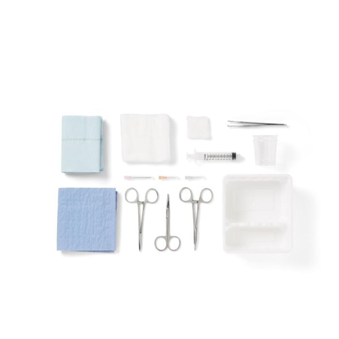Medline Laceration Tray with Comfort Loop Instruments