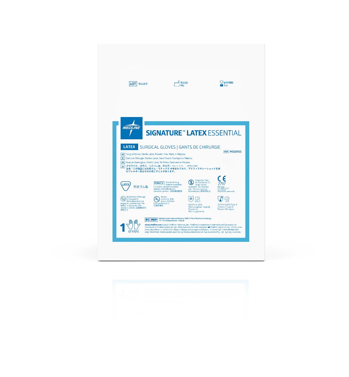 Medline Signature Latex Essential Surgical Gloves