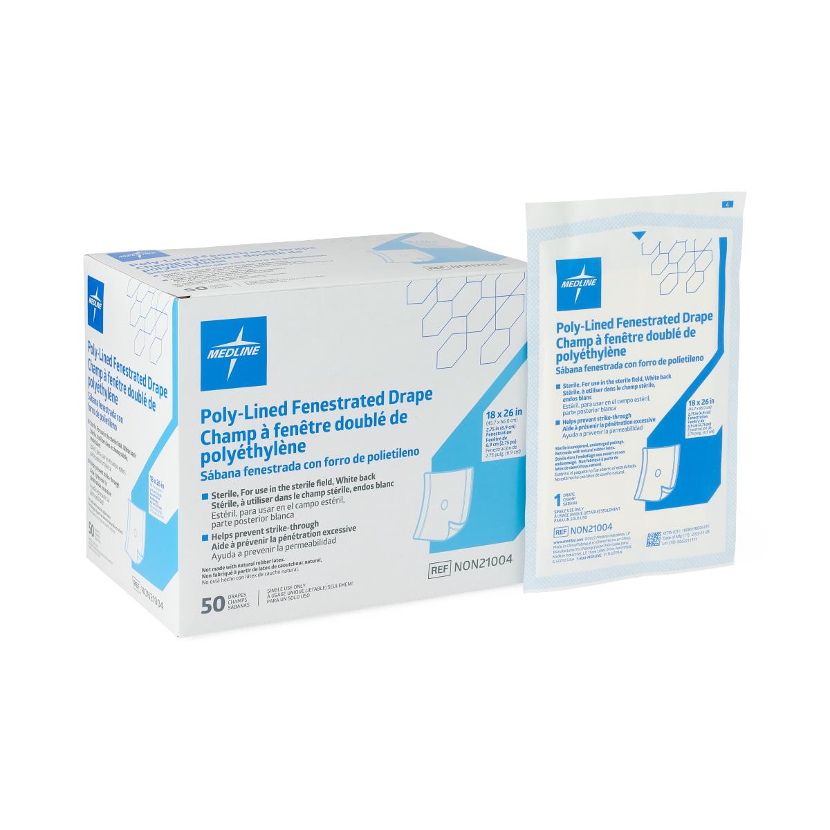 Medline Sterile Fenestrated Disposable Drape