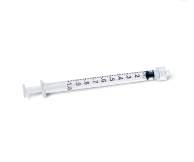 1 mL Luer Lock Low Dead Space Syringe – Latex-Free, Sterile, 800/CS