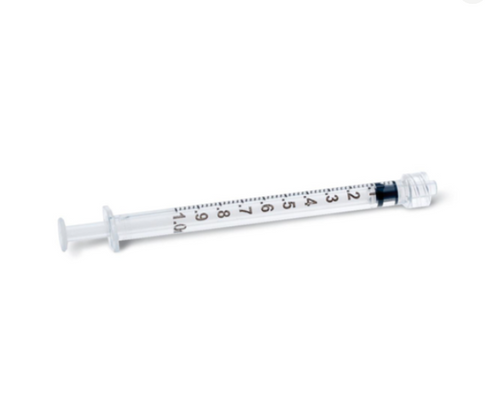 1 mL Luer Lock Low Dead Space Syringe – Latex-Free, Sterile, 800/CS